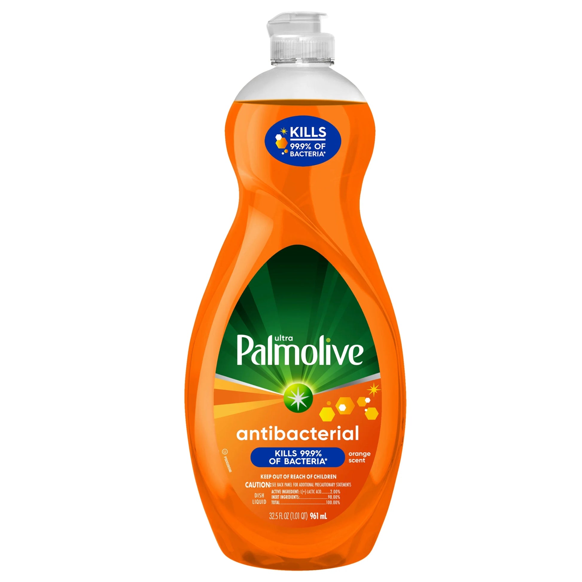 Ultra Concentrated Antibacterial Liquid Dish Soap, Orange Scent, 32.5 Fluid Ounce Bottle