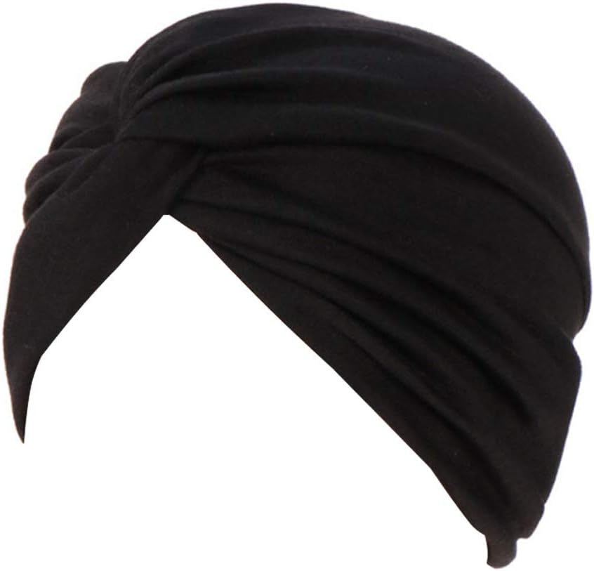 Women'S Cotton Twist Sleep Turban Hat Cancer Chemo Beanies Cap Wrap Pleated Headwear