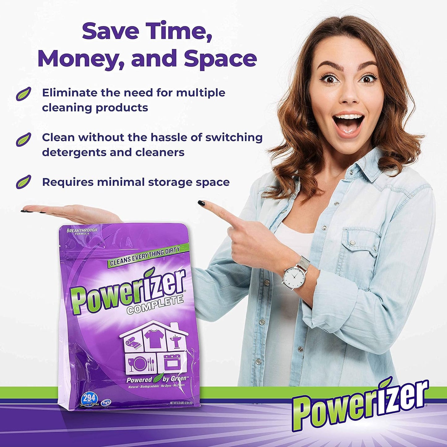 Complete Laundry Powder Detergent & Multipurpose Cleaner | 6.5 Lb | 294 Scoops | Plant-Based Concentrated Laundry Soap & Dishwasher Concentrate