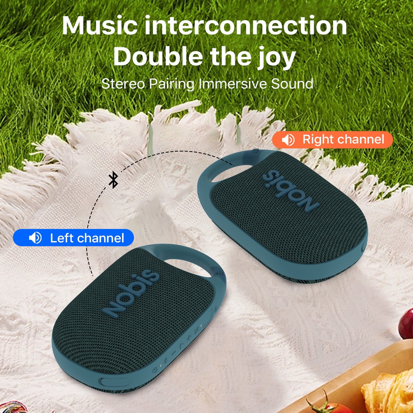 Portable Bluetooth Speakers Wireless IP68 Waterproof Rechargeable for Outdoor
