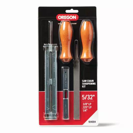 Chainsaw Sharpening Kit - Includes File Guide, 5/32 In. round File, Flat File and Depth Gauge Adjustment Tool 104004