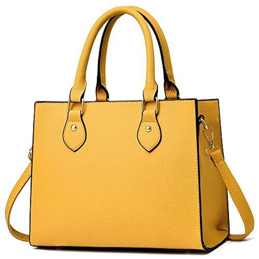 CHICAROUSAL Crossbody Purses and Handbags for Women PU Liz Mustard Yellow