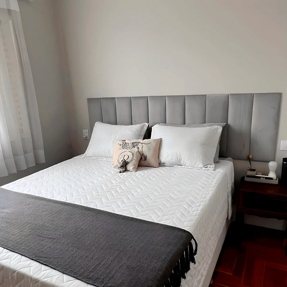 Single Double Bed Headboard Decorative Upholstered Adhesive Bed 1 Piece 45x20cm