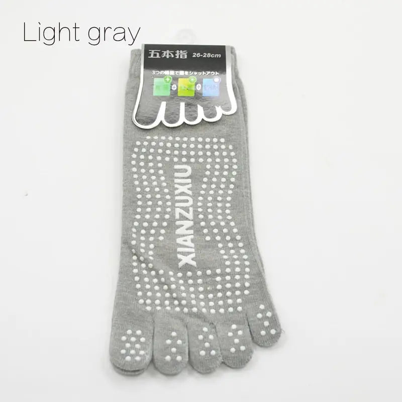 Men Pilates Socks Wholesale Cotton Breathable Non-Slip Massage Yoga Socks Cotton YOGA Sports Five-finger Socks 5 toe socks