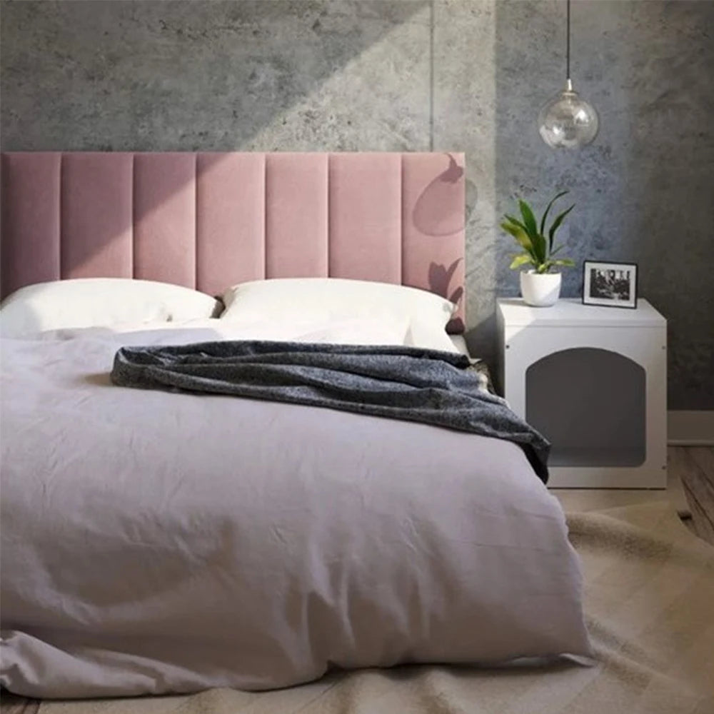 Single Double Bed Headboard Decorative Upholstered Adhesive Bed 1 Piece 45x20cm