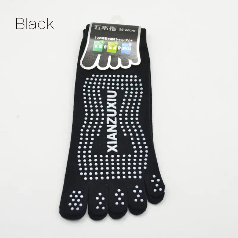 Men Pilates Socks Wholesale Cotton Breathable Non-Slip Massage Yoga Socks Cotton YOGA Sports Five-finger Socks 5 toe socks