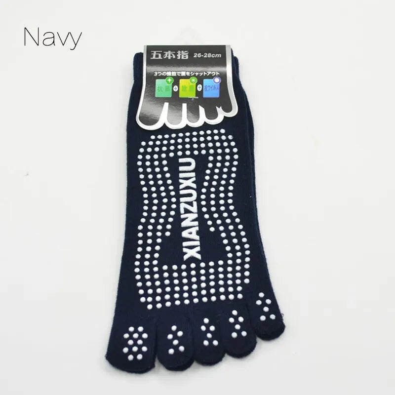 Men Pilates Socks Wholesale Cotton Breathable Non-Slip Massage Yoga Socks Cotton YOGA Sports Five-finger Socks 5 toe socks