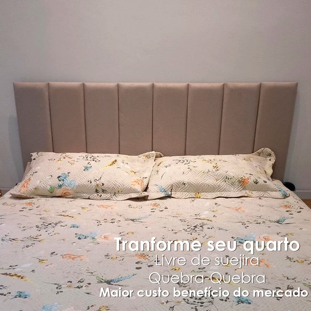 Single Double Bed Headboard Decorative Upholstered Adhesive Bed 1 Piece 45x20cm