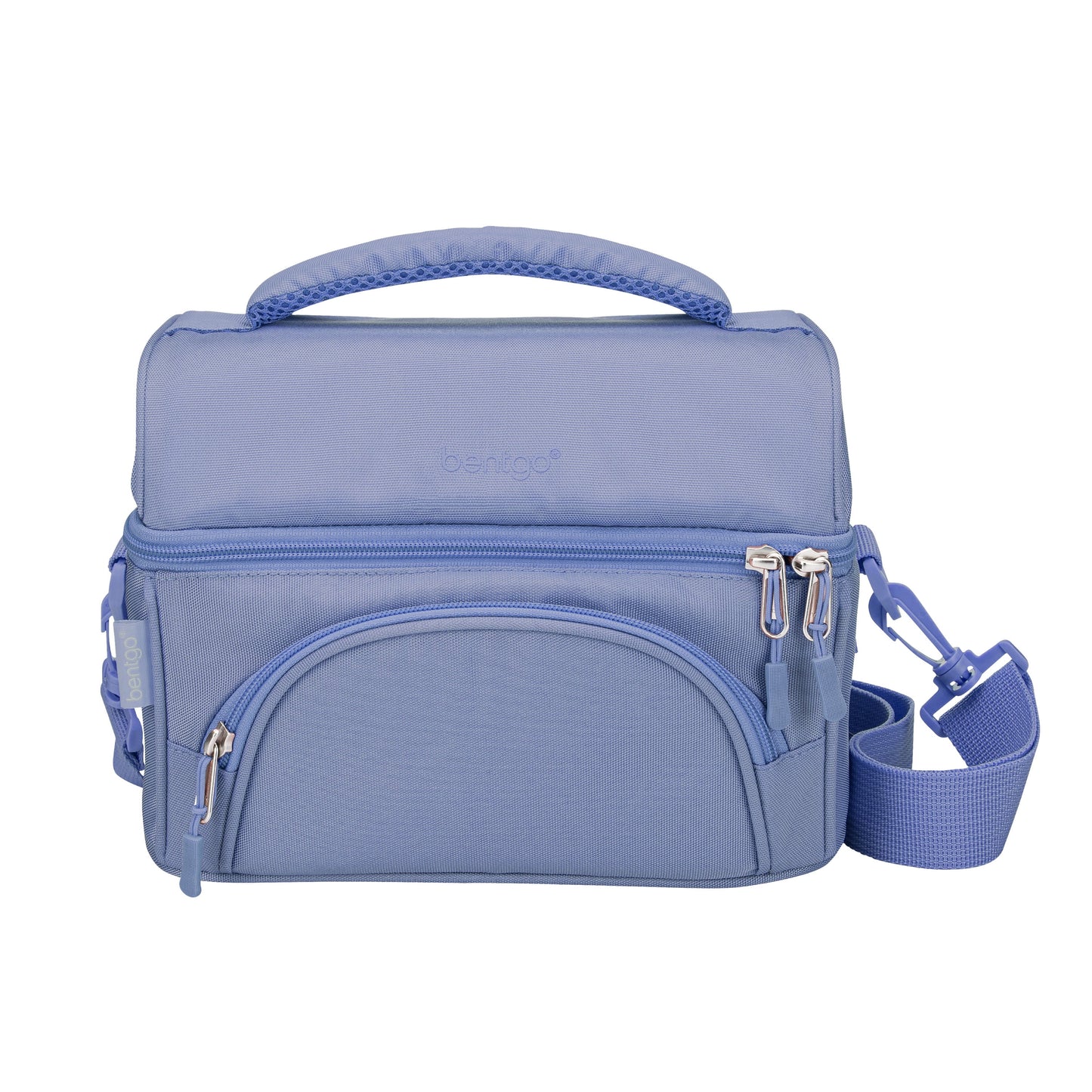 Deluxe Lunch Bag - Durable and Insulated Lunch Tote with Zippered Outer Pocket, Internal Mesh Pocket, Padded & Adjustable Straps, & 2-Way Zippers - Fits Most  Lunch Boxes (Slate)
