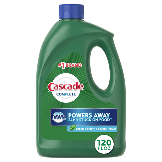 Complete Dishwasher Detergent Liquid Gel, Dish Detergent, Dish Soap, Fresh, 120 Fl Oz