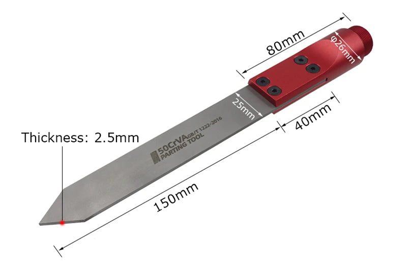 Wood Cutter Rotary Turning Tool Hand-held Parting Tool Wood Lathe Chisel Cutter 65Mn Steel Blade DIY Woodworking Turning Tools
