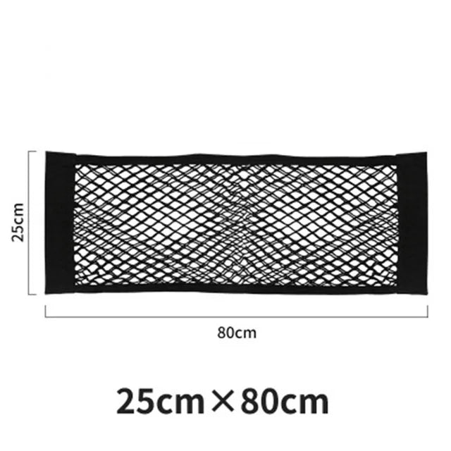 Trunk Storage Net, Universal Car Nylon Cargo Storage Netting Wall Sticker Add on Storage Pouch Bag for Tissues/Bottles/Groceries