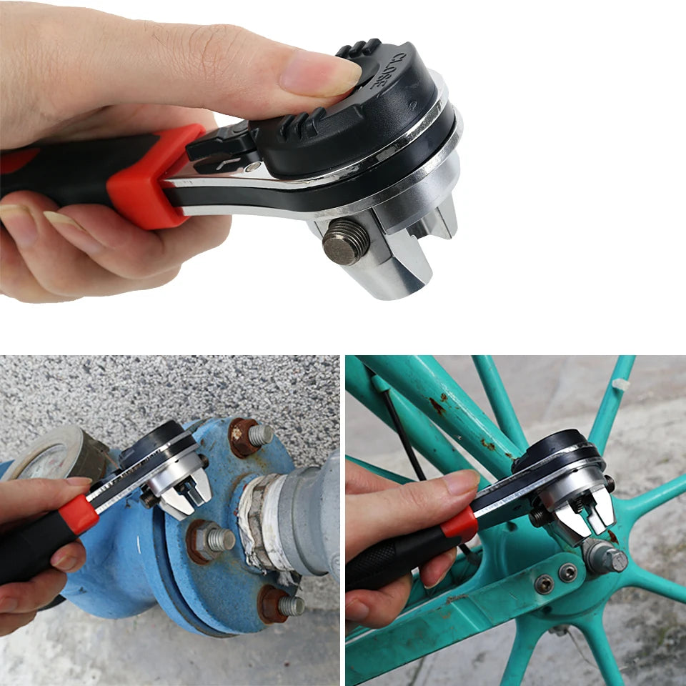 Multifunctional Ratchet Wrench Adjustable 6-22mm Screw Universal Adjustable Ratcheting Wrench Repair Hand Tools