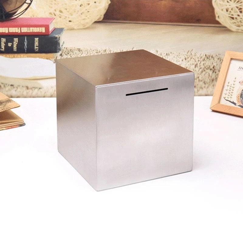 Safe Piggy Made of Stainless Steel,Safe Box Money Savings for Kids,Can Only Save the Piggy That Cannot Be Taken