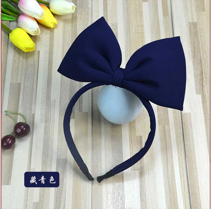 Girls Hair bows Hair Accessories Snow White Hair Band Handmade Red Bow Headband Fabric Bow Tie Net Red Hair Band Headdress