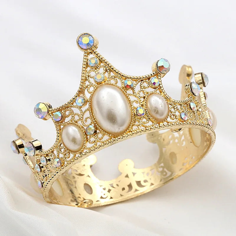 Cute Small Tiaras for Girls and Boys Little Crown Prom Birthday Cake Royal Diadem Hair ornament Bridal Jewelry Doll Decoration