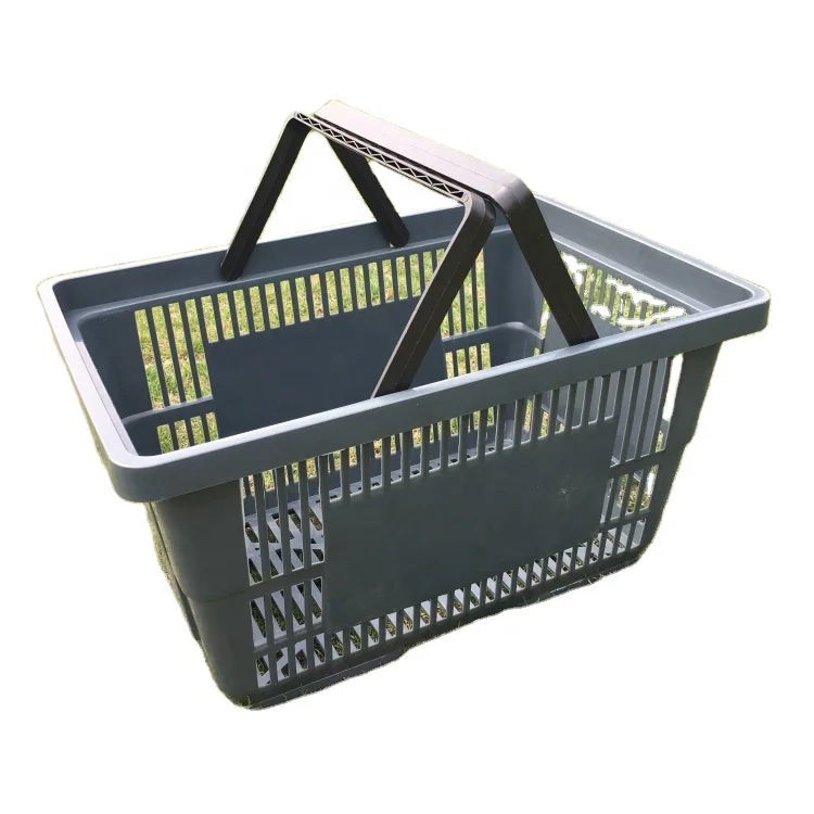 Supermarket-Grade Plastic Hand Basket for Shopping for Use in Malls