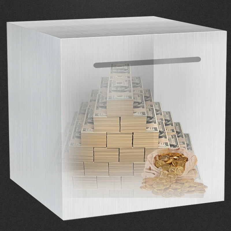 Safe Piggy Made of Stainless Steel,Safe Box Money Savings for Kids,Can Only Save the Piggy That Cannot Be Taken