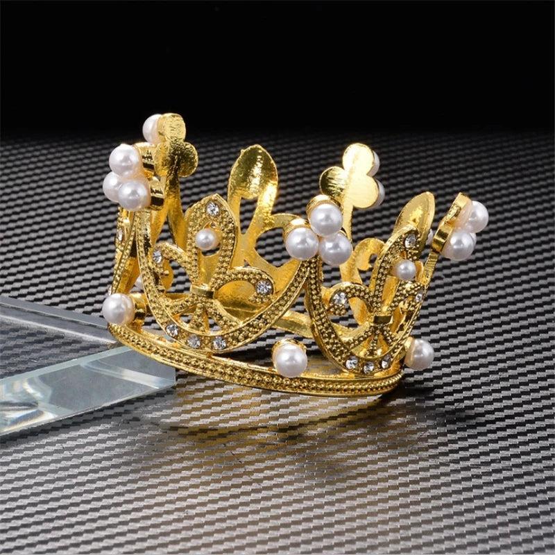 Cute Small Tiaras for Girls and Boys Little Crown Prom Birthday Cake Royal Diadem Hair ornament Bridal Jewelry Doll Decoration