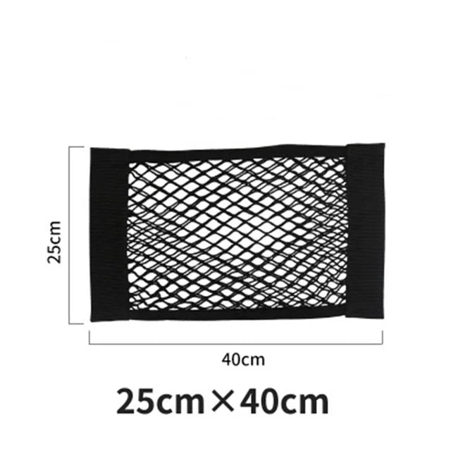 Trunk Storage Net, Universal Car Nylon Cargo Storage Netting Wall Sticker Add on Storage Pouch Bag for Tissues/Bottles/Groceries