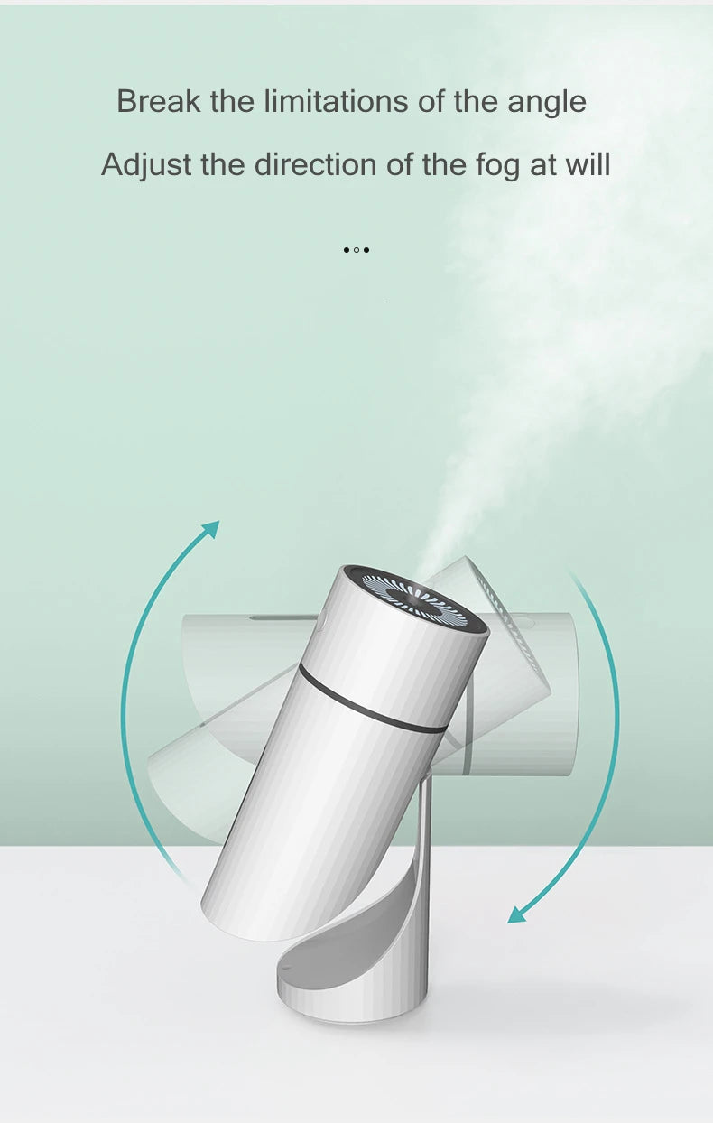 260ML Wireless Air Humidifier USB Aromatherapy Diffuser 1000mAh Rechargeable Battery Ultrasonic Cool Mist Maker Quiet Fogger