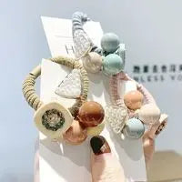 18 hairpin set cute hair accessories girls cartoon hairpin headdress bow flower animal hairpin hair circle elastic headdress
