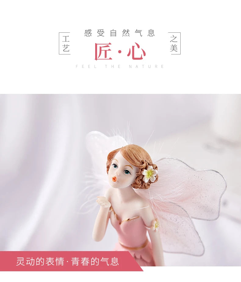 Fairy Girl Ornaments Cute Home Decoration Accessories Home Decor Miniature Figurines Miniature Garden