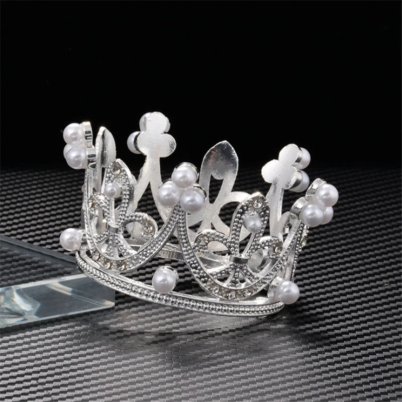 Cute Small Tiaras for Girls and Boys Little Crown Prom Birthday Cake Royal Diadem Hair ornament Bridal Jewelry Doll Decoration