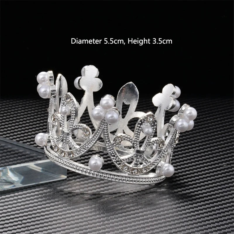 Cute Small Tiaras for Girls and Boys Little Crown Prom Birthday Cake Royal Diadem Hair ornament Bridal Jewelry Doll Decoration