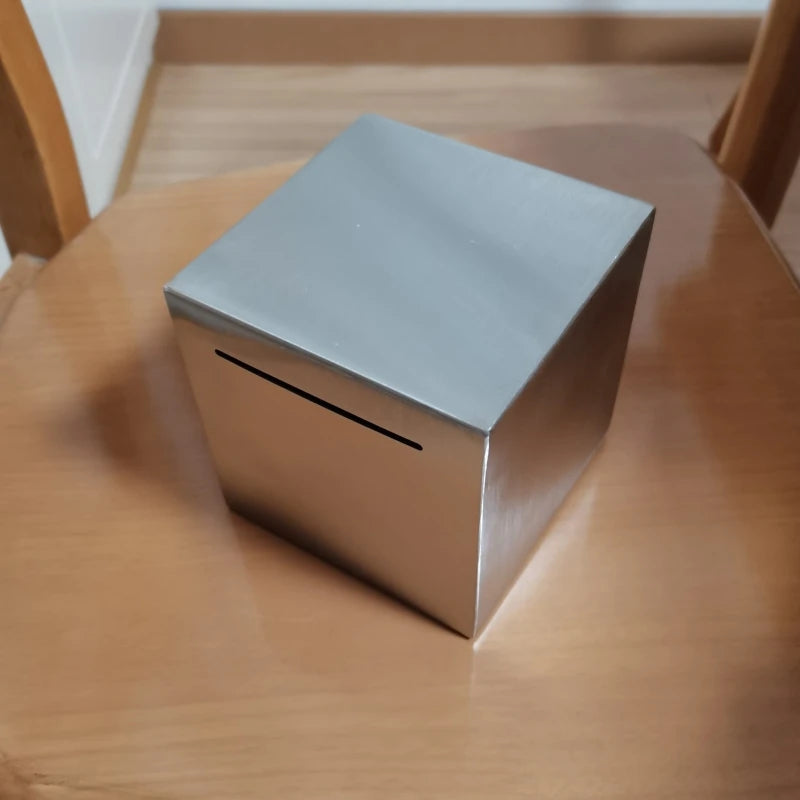 Safe Piggy Made of Stainless Steel,Safe Box Money Savings for Kids,Can Only Save the Piggy That Cannot Be Taken