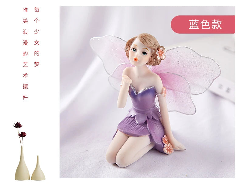 Fairy Girl Ornaments Cute Home Decoration Accessories Home Decor Miniature Figurines Miniature Garden