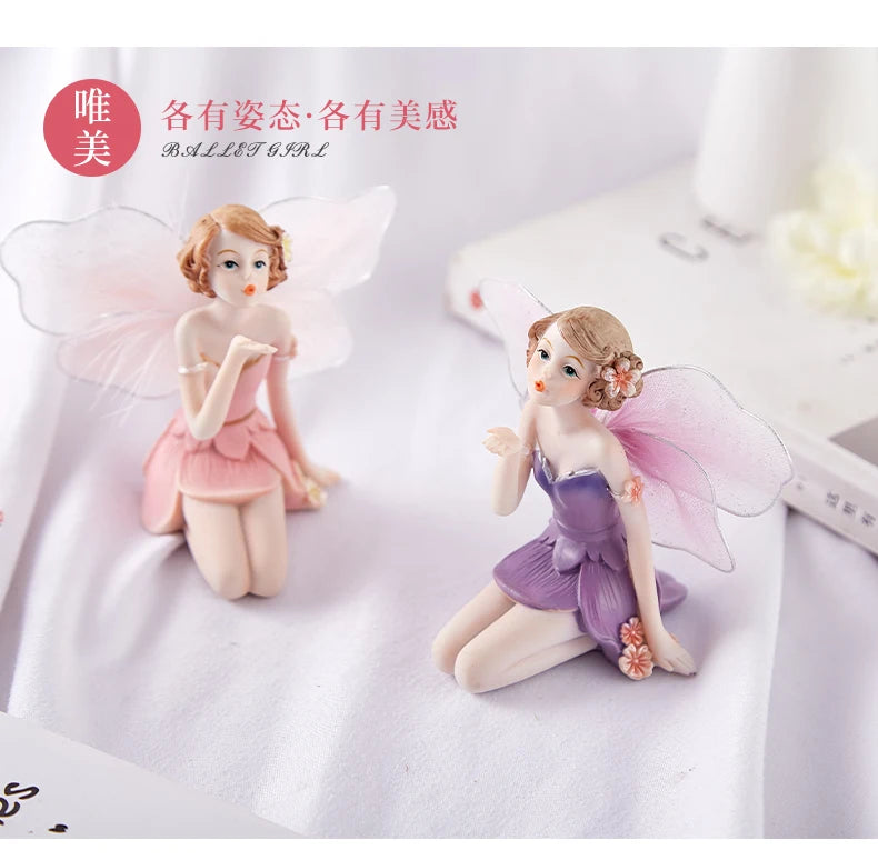 Fairy Girl Ornaments Cute Home Decoration Accessories Home Decor Miniature Figurines Miniature Garden
