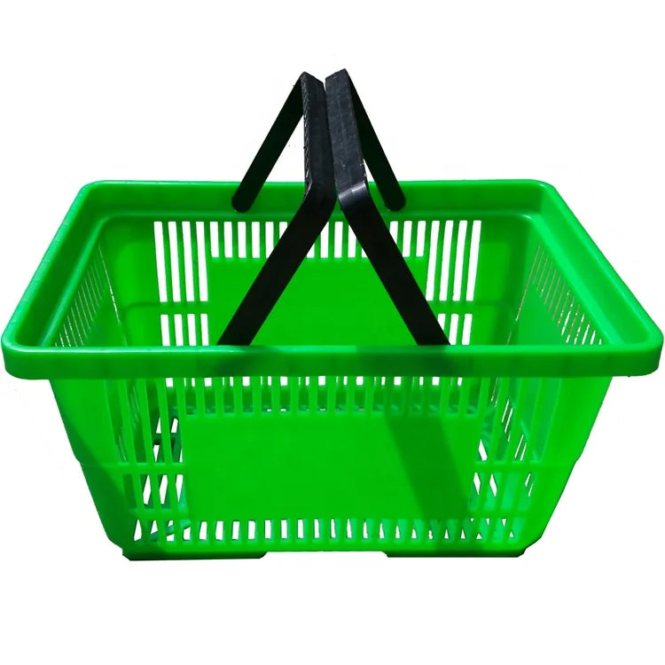 Supermarket-Grade Plastic Hand Basket for Shopping for Use in Malls
