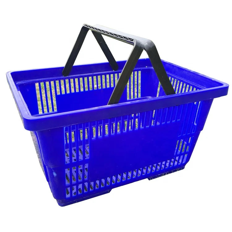 Supermarket-Grade Plastic Hand Basket for Shopping for Use in Malls