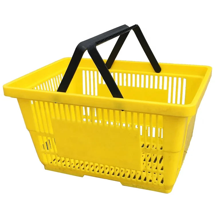 Supermarket-Grade Plastic Hand Basket for Shopping for Use in Malls