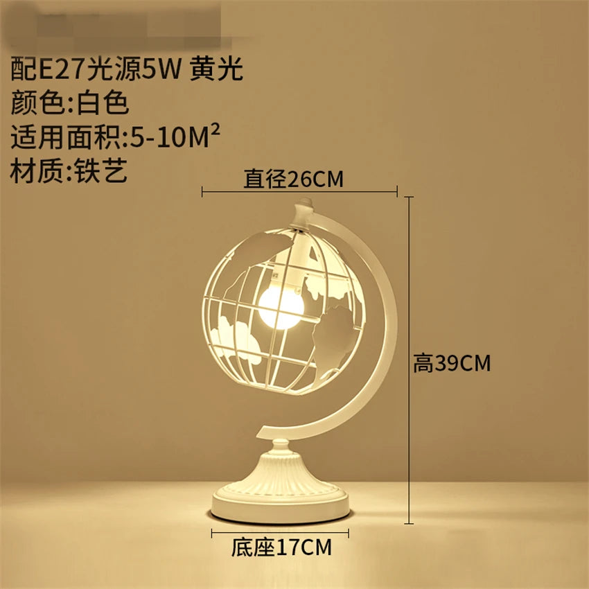 Nordic Modern Table Lamps Personality Minimalist Art Livingroom Bedroom Study Black White Globe Bedside Lamps Table Lights