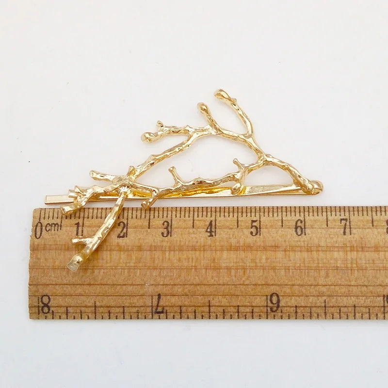 Korea Hair Accessories Fairy Antlers Branch Metal Clip Side Clip Hairpin Fashion Personality Princess Hairpin Wholesale Crown