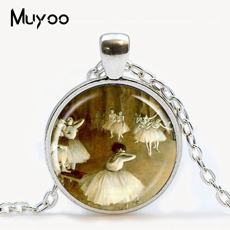 Fairy pendant necklace girl on bubble picture glass cabochon pendant necklace Mermaid Fashion chain neckless women jewelry