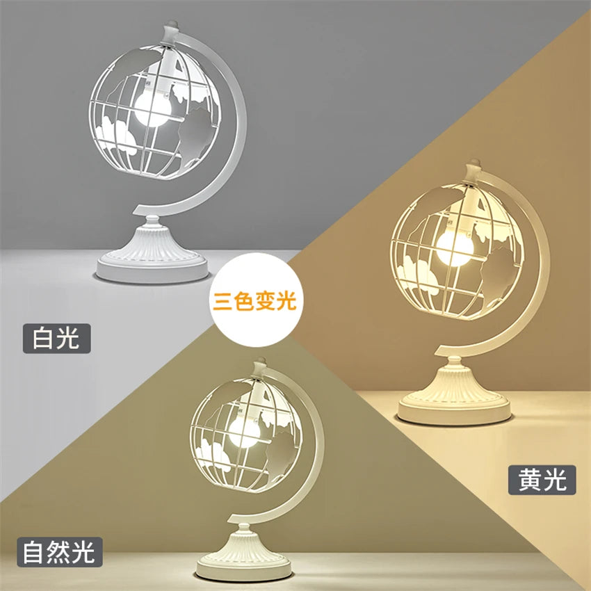 Nordic Modern Table Lamps Personality Minimalist Art Livingroom Bedroom Study Black White Globe Bedside Lamps Table Lights