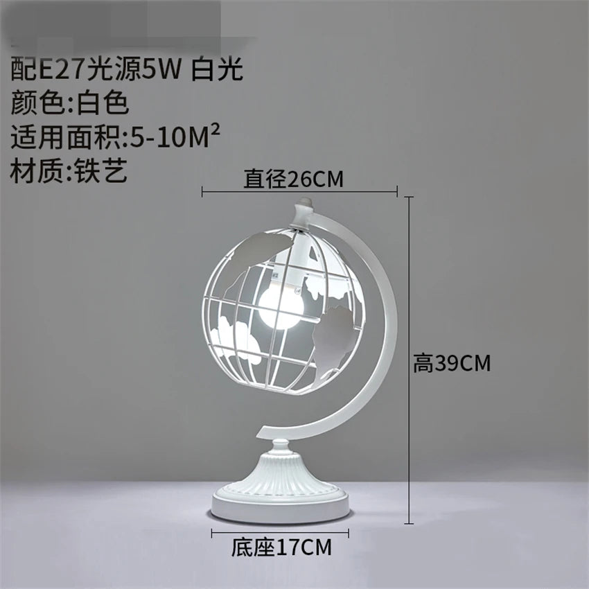 Nordic Modern Table Lamps Personality Minimalist Art Livingroom Bedroom Study Black White Globe Bedside Lamps Table Lights