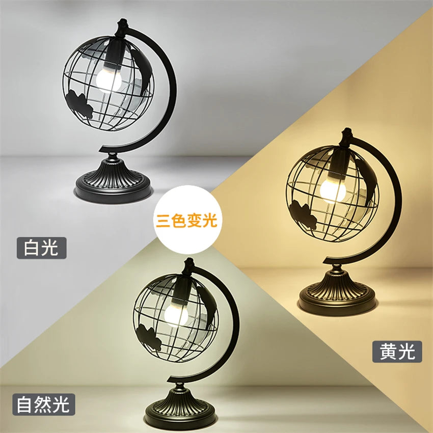 Nordic Modern Table Lamps Personality Minimalist Art Livingroom Bedroom Study Black White Globe Bedside Lamps Table Lights