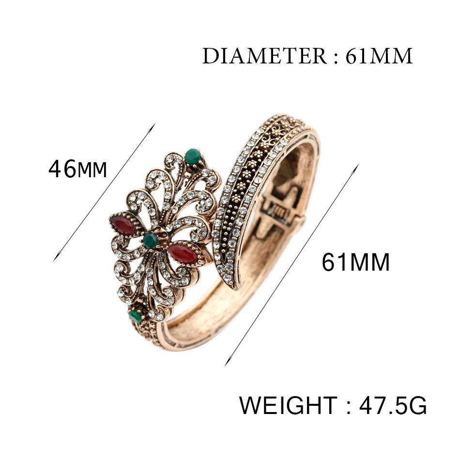 Dropshipping Trendy Love Bangle Bracelets For Women Indian Jewelry Antique Bronze Turkish Snap Design Cuff Valentines Day Gift