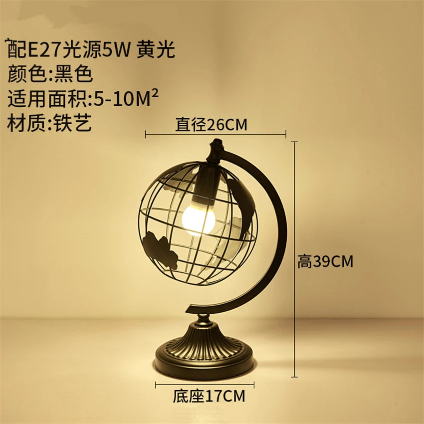 Nordic Modern Table Lamps Personality Minimalist Art Livingroom Bedroom Study Black White Globe Bedside Lamps Table Lights