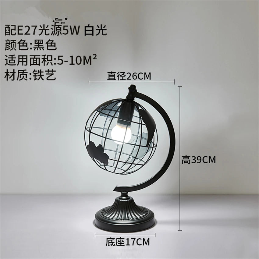 Nordic Modern Table Lamps Personality Minimalist Art Livingroom Bedroom Study Black White Globe Bedside Lamps Table Lights