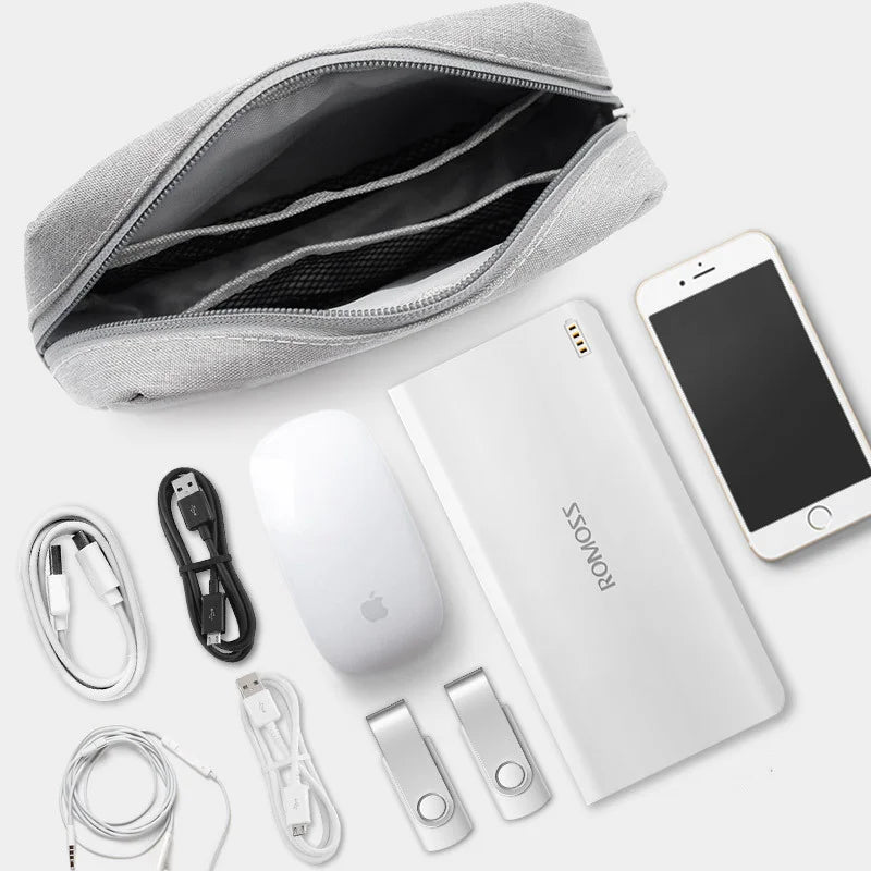 Travel Closet Organizer Case for Headphones Storage Bags Digital Portable Zipper Accessories Charger Data Cable USB Pouch