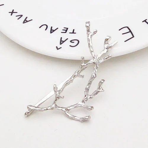 Korea Hair Accessories Fairy Antlers Branch Metal Clip Side Clip Hairpin Fashion Personality Princess Hairpin Wholesale Crown