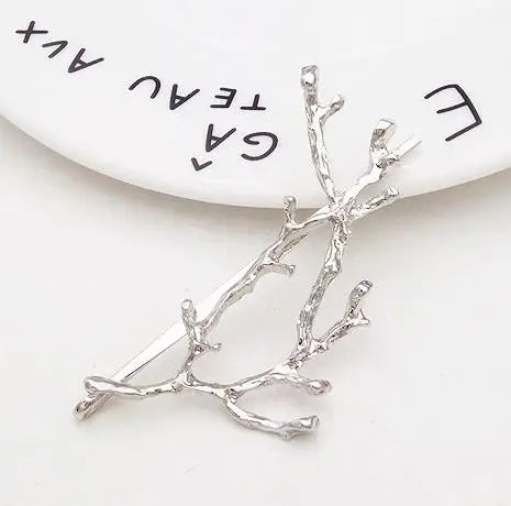 Korea Hair Accessories Fairy Antlers Branch Metal Clip Side Clip Hairpin Fashion Personality Princess Hairpin Wholesale Crown