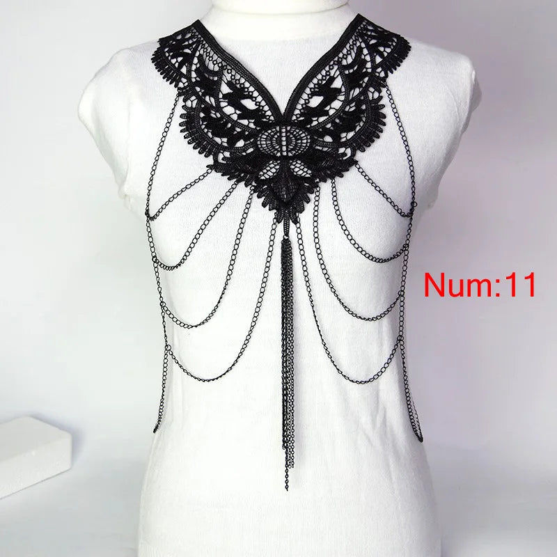 Fashion Chain Necklace Lace Flower Collares Sexy Women Lace Necklace 2017 Elegant Party summer jewelry
