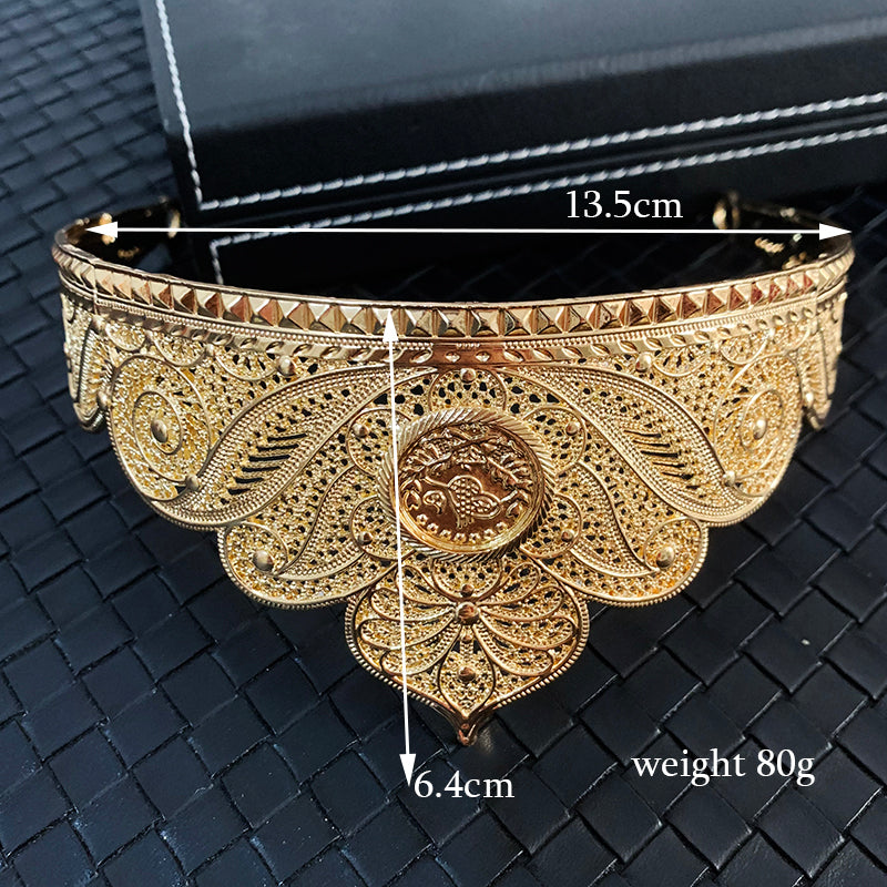 Turkish Metal Gold Color Tiaras and Crowns Coins Headpiece for Women Forehead Hair Jewelry Wedding Accessories