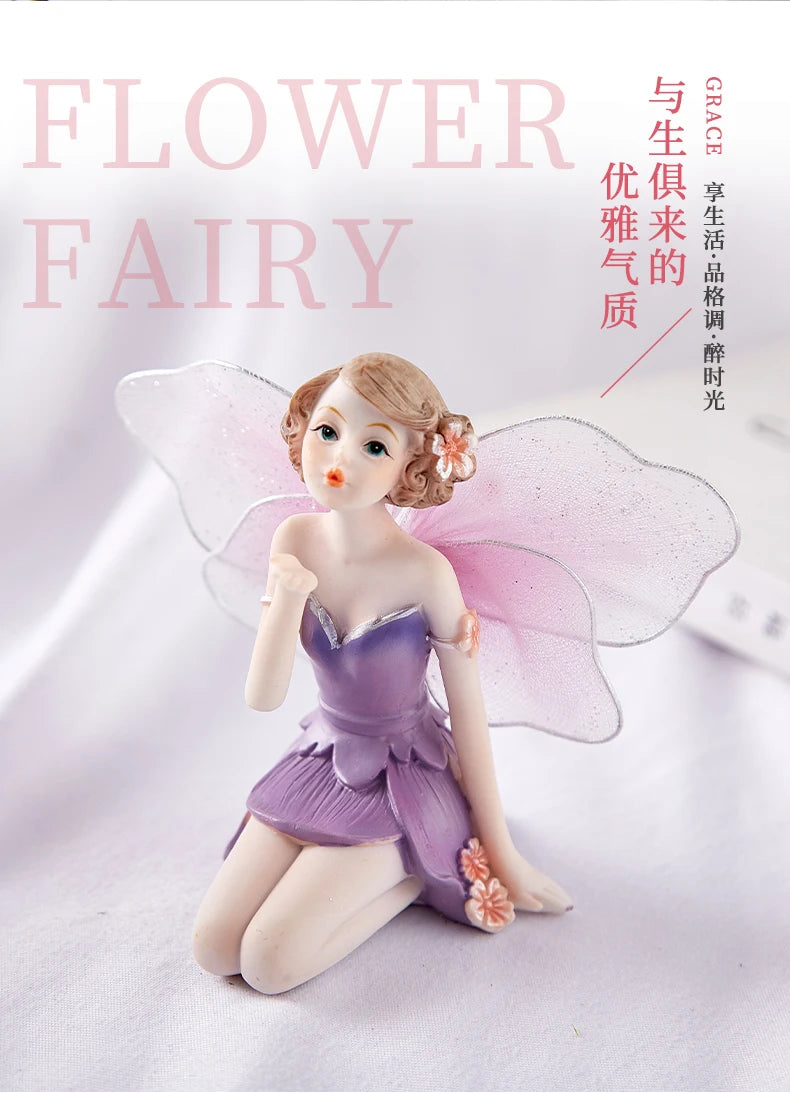 Fairy Girl Ornaments Cute Home Decoration Accessories Home Decor Miniature Figurines Miniature Garden